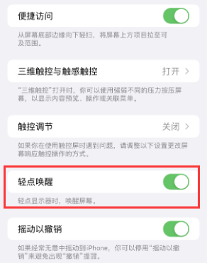 天宁苹果授权维修站分享iPhone轻点无法唤醒怎么办 