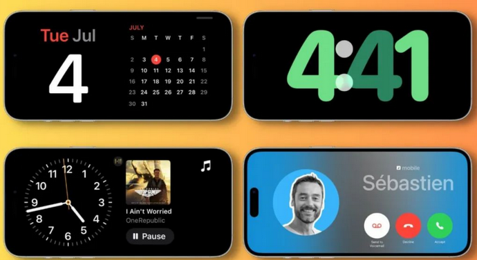 天宁苹果手机维修分享iOS17横屏充电待机显示有什么好处 