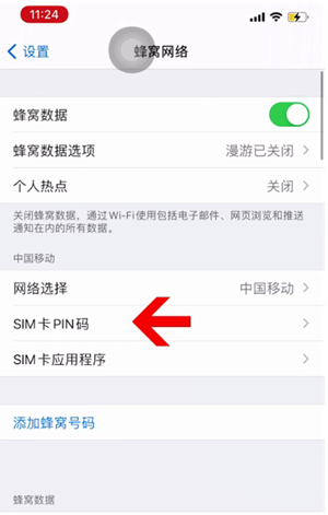 天宁苹果14维修网分享如何给iPhone14的SIM卡设置密码 